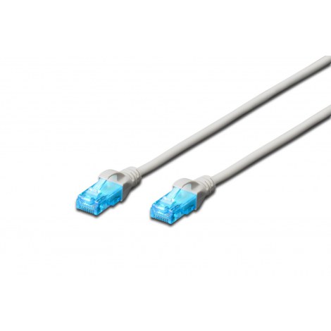 Digitus | CAT 5e | Patch cable | Unshielded twisted pair (UTP) | Male | RJ-45 | Male | RJ-45 | Grey | 0.5 m